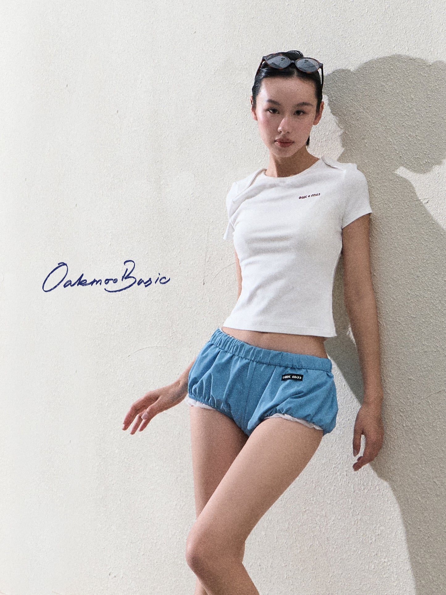 Lap Shoulder Basic T-Shirt