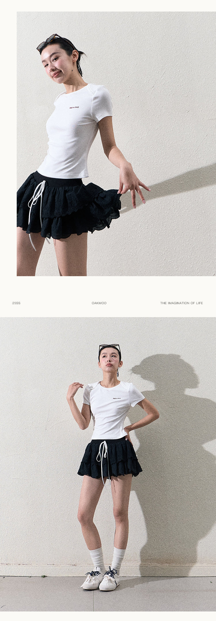 Lap Shoulder Basic T-Shirt