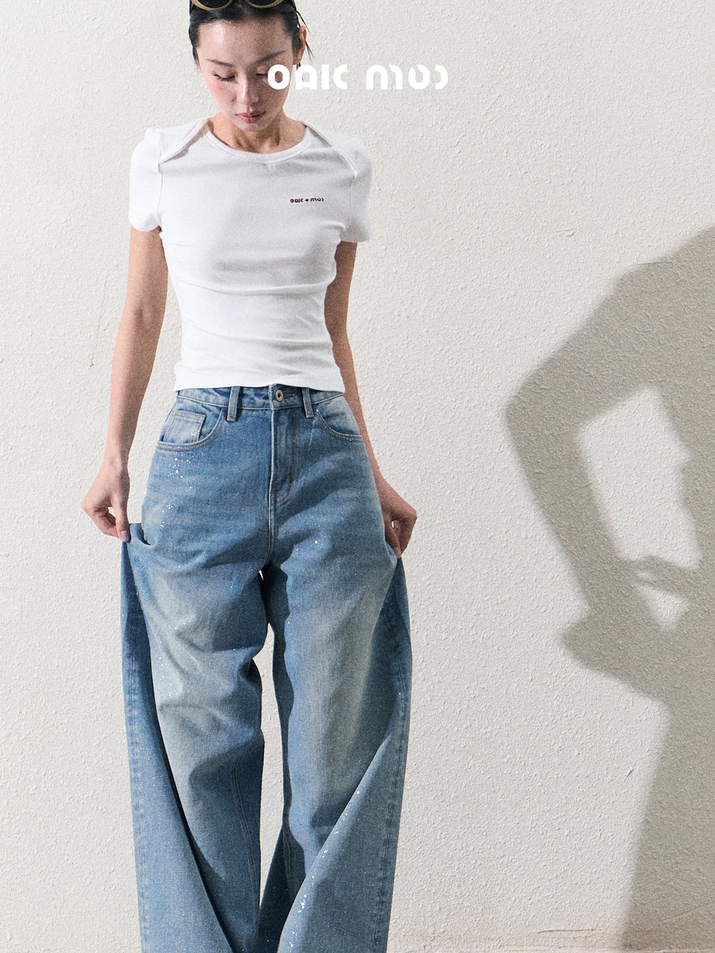 Lap Shoulder Basic T-Shirt