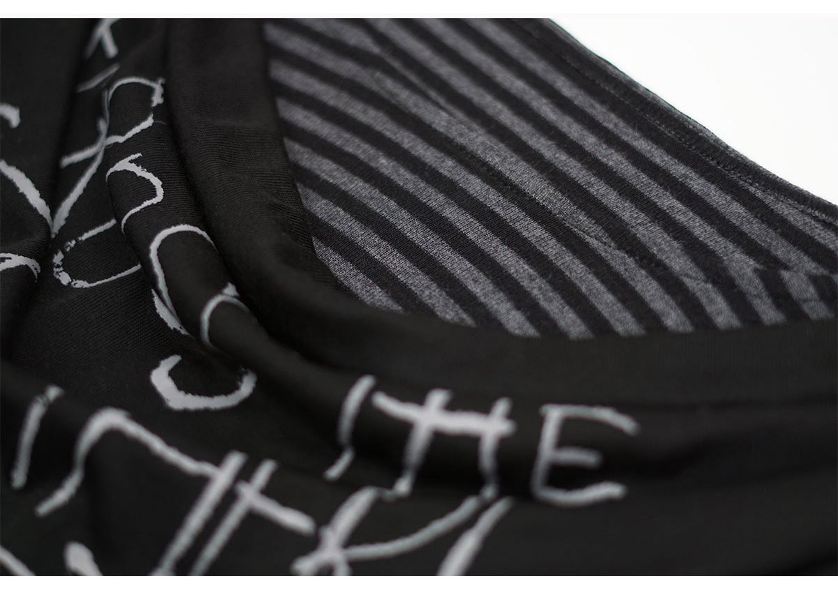 Punk Print Striped Layered Tee