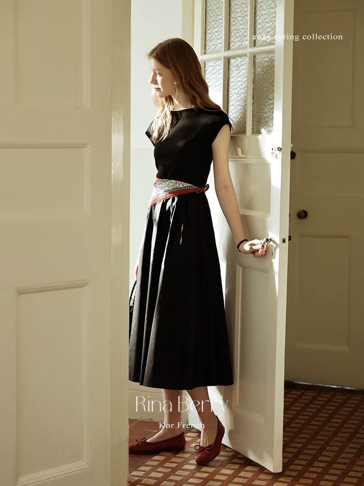 Cap-Sleeve Plain Maxi Dress