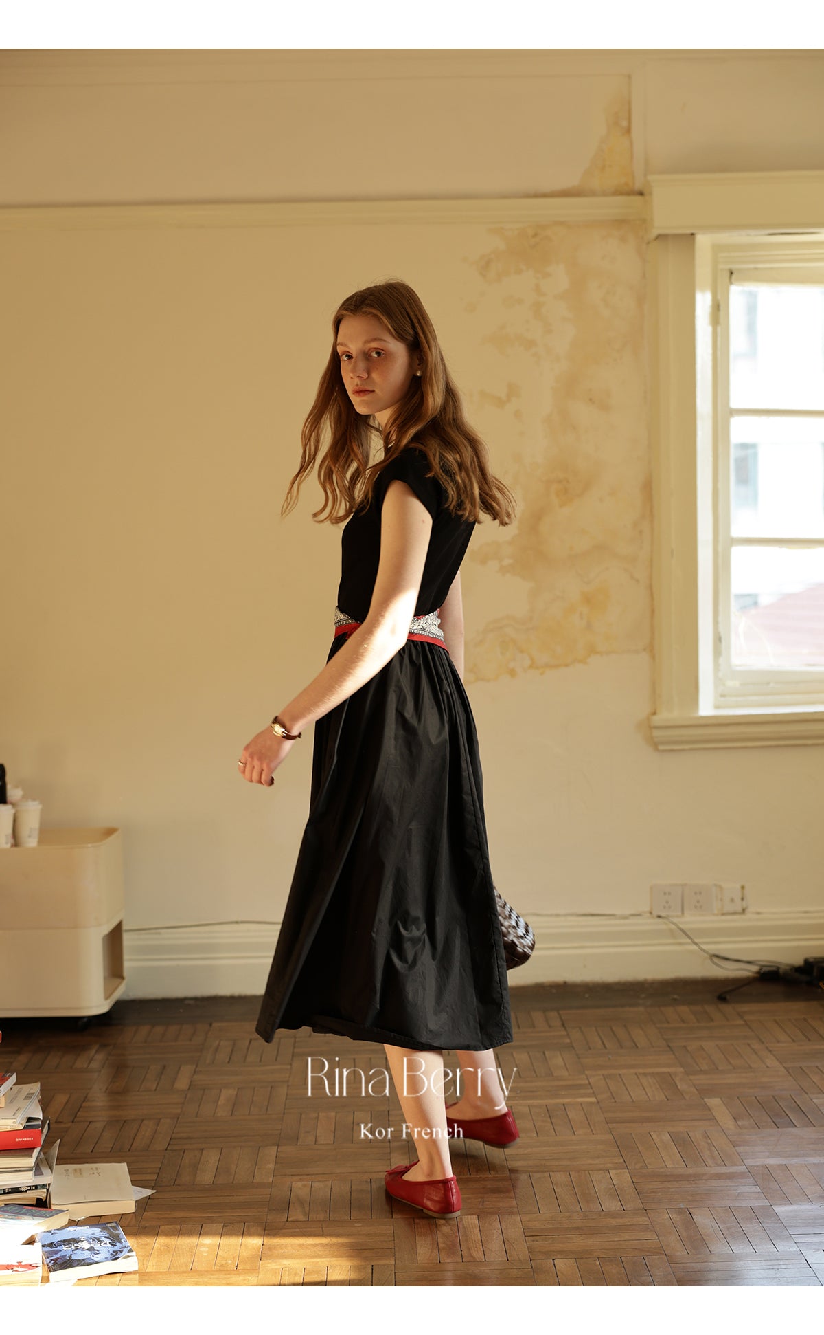 Cap-Sleeve Plain Maxi Dress