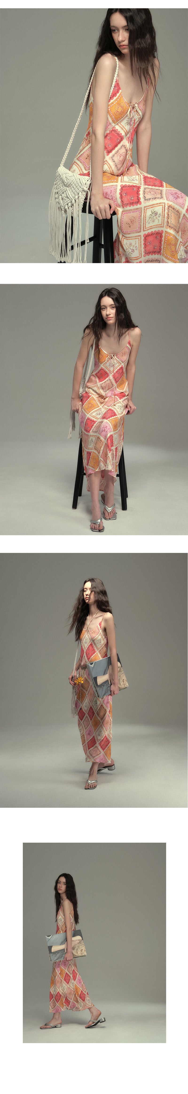 Boho Floral Slip Dress With Convertible Halter Strap