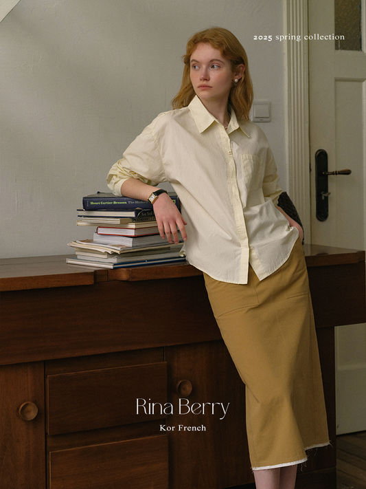 Classic Crisp Collared Cotton Shirt With Curved Hem