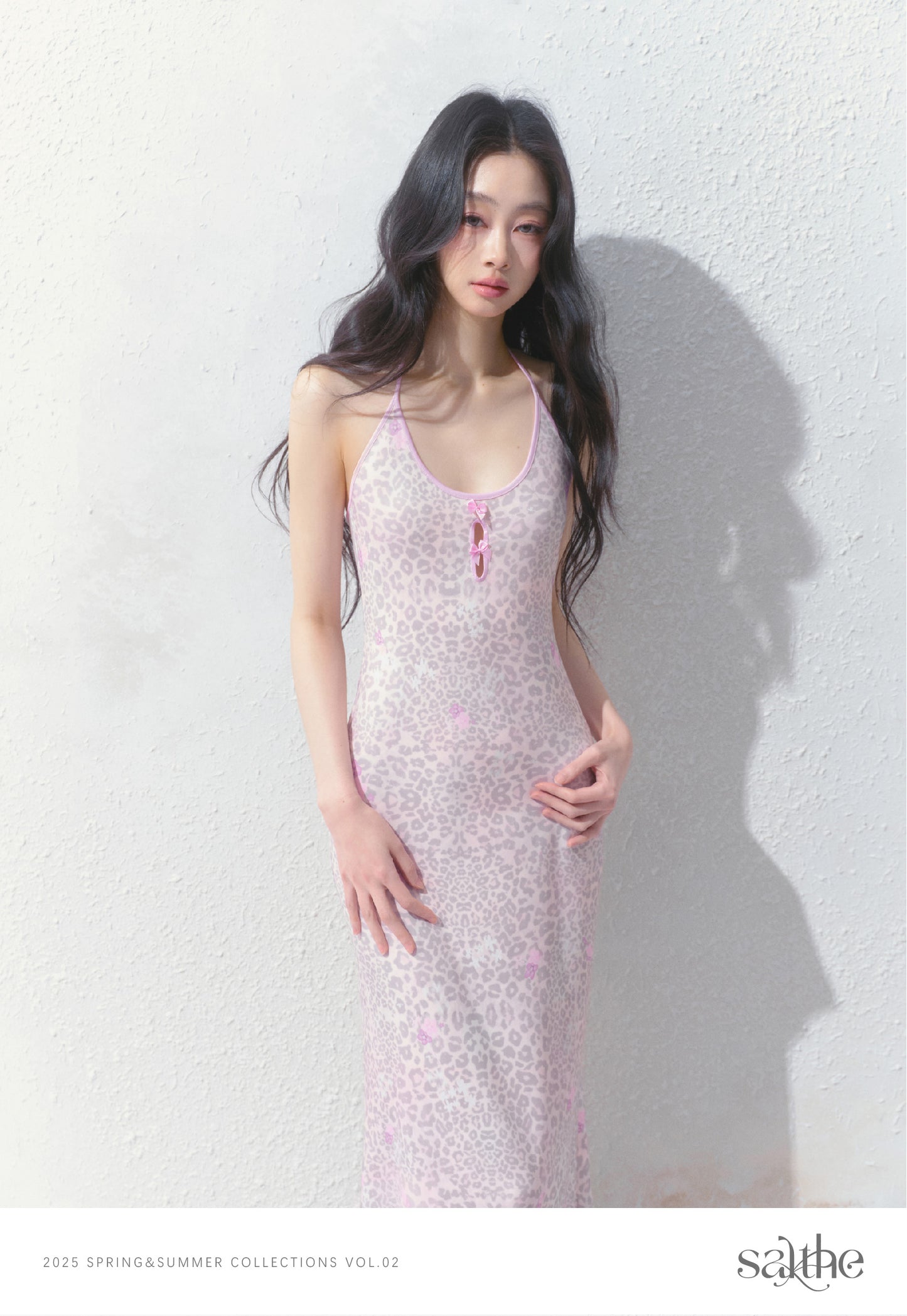 Leopard Print Halter Dress With Cut-Out Detail