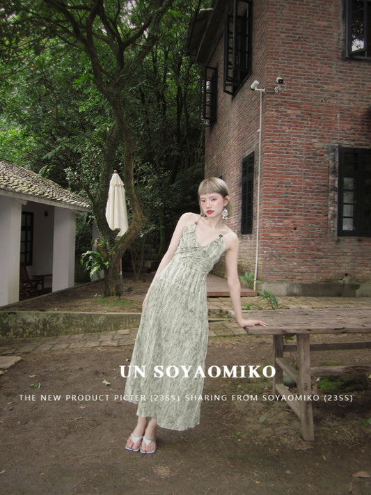 Open Back Beaded Strap Dress