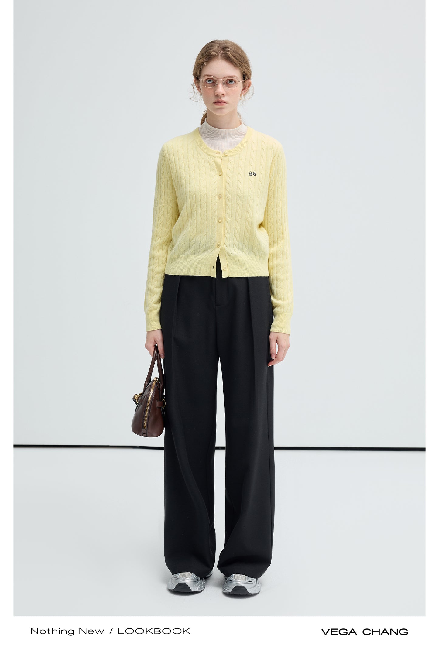 High Waist Pintuck Straight-Leg Trousers