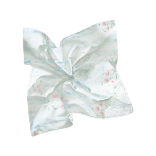 Floral Square-Shaped Scrunchie