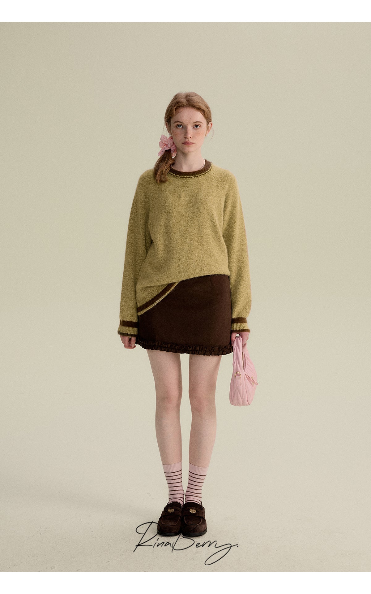 Contrast Tipped Wool Sweater