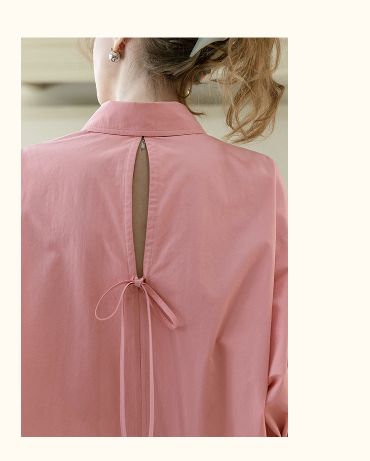 Cut-Out Shirt With Ribbon Detail