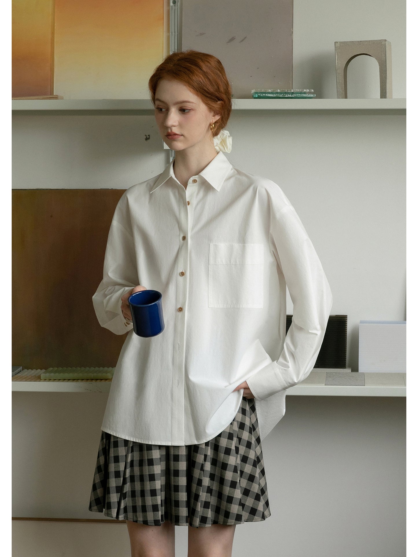 Cut-Out Shirt With Ribbon Detail
