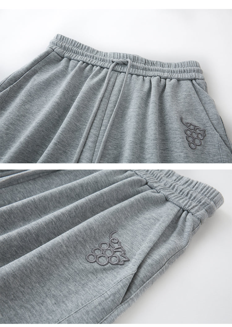 Wide-Leg Sweatpants With Large Hem Pocket