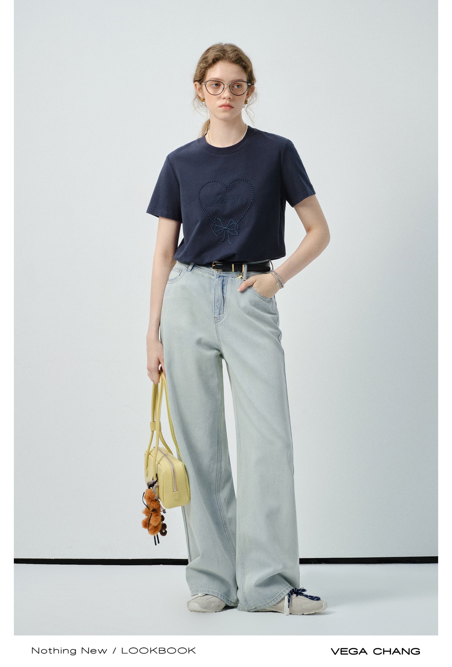 High-Waisted Light Wash Jeans