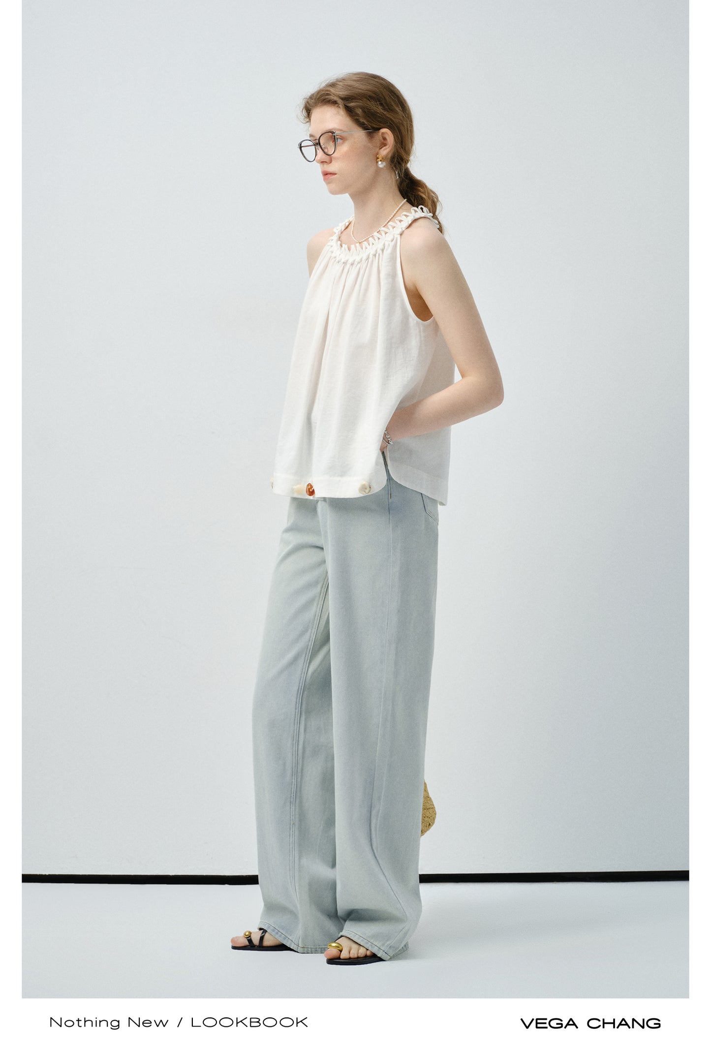 High-Waisted Light Wash Jeans