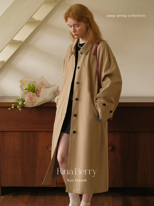 Oversized Storm-Flap Button-Up Coat