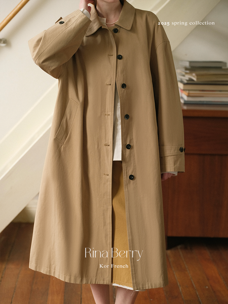 Oversized Storm-Flap Button-Up Coat