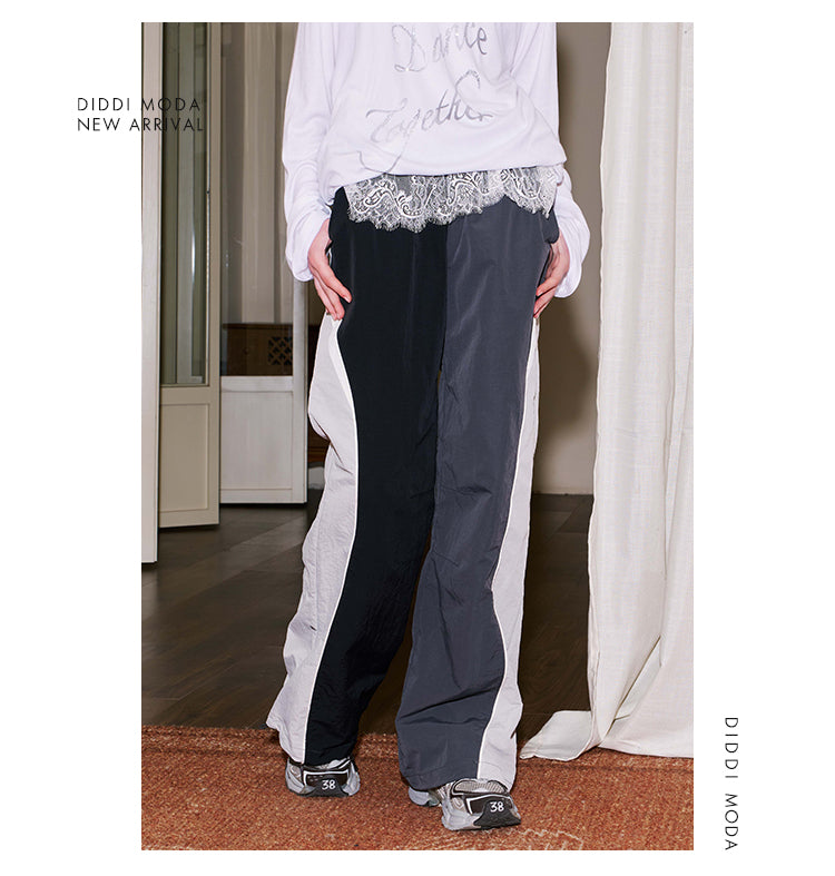 Colorblock Nylon Track Pants