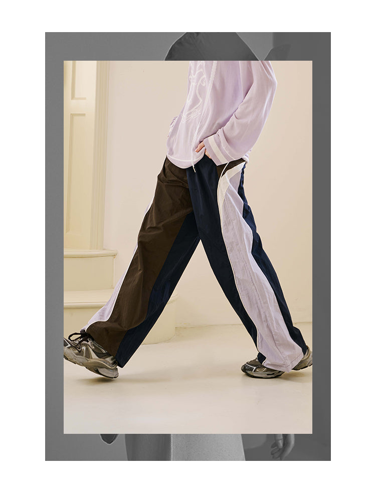 Colorblock Nylon Track Pants