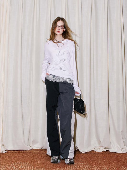 Colorblock Nylon Track Pants