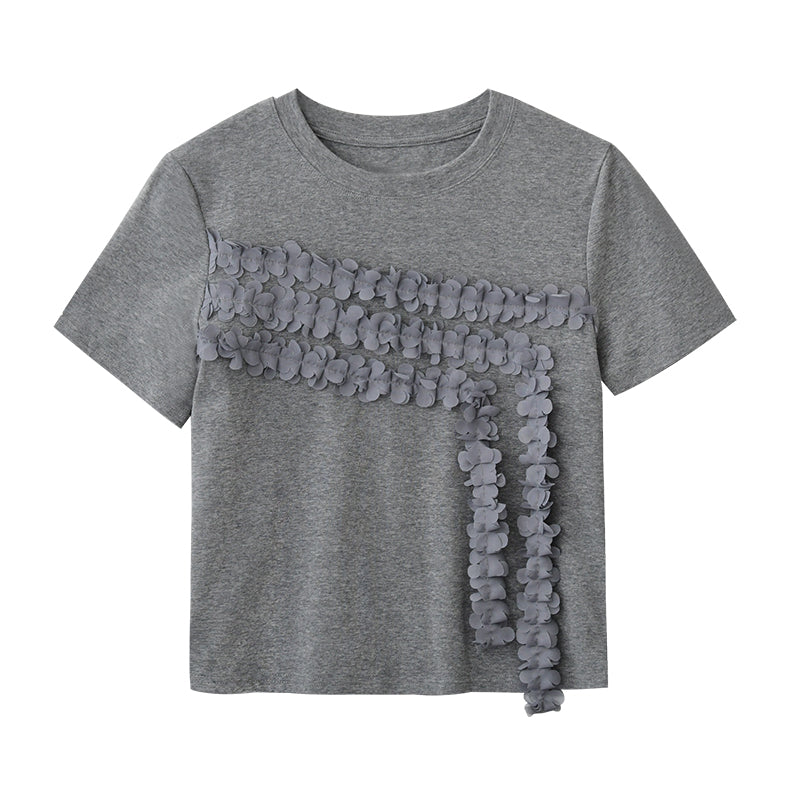 Floral-Embellished T-Shirt
