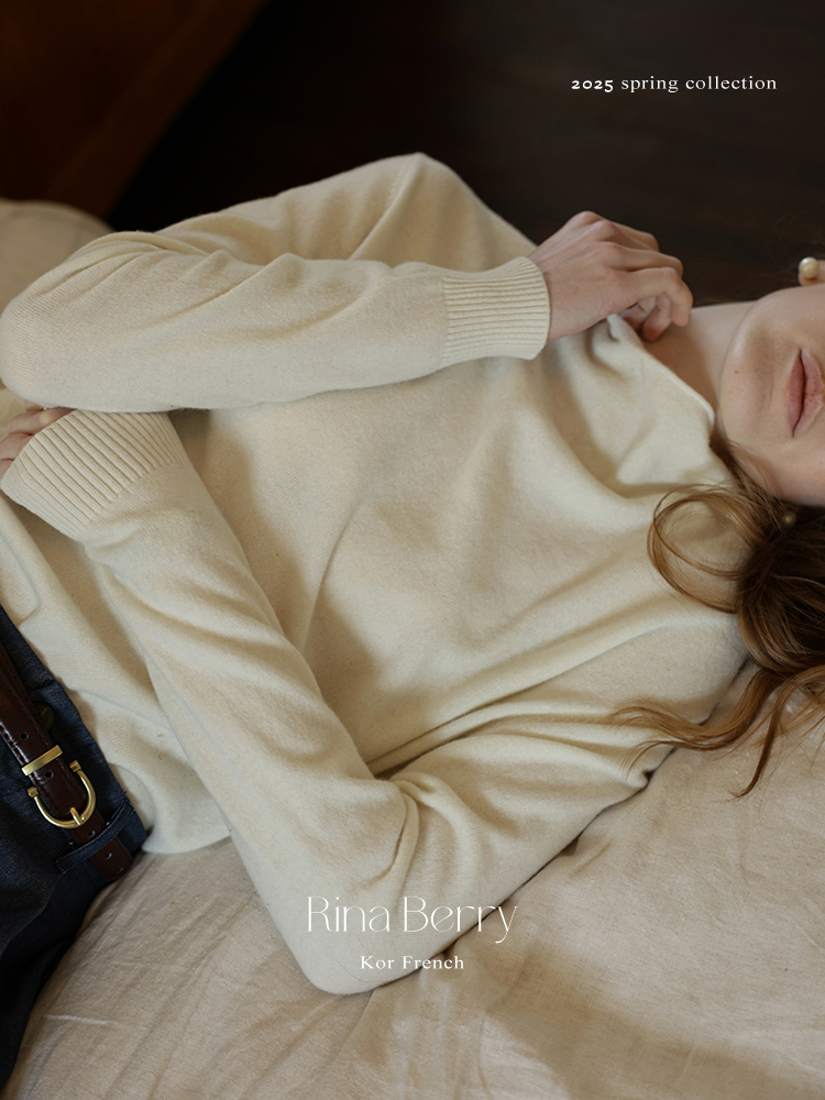 Draped Neckline Wool Blend Knit Top