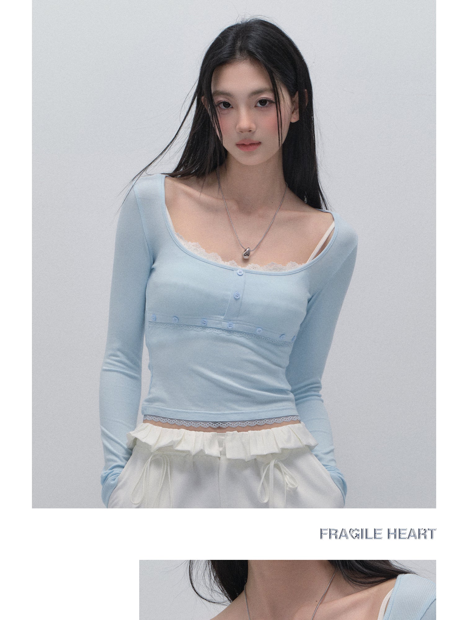 Lace-Trimmed Strapped Bandeau