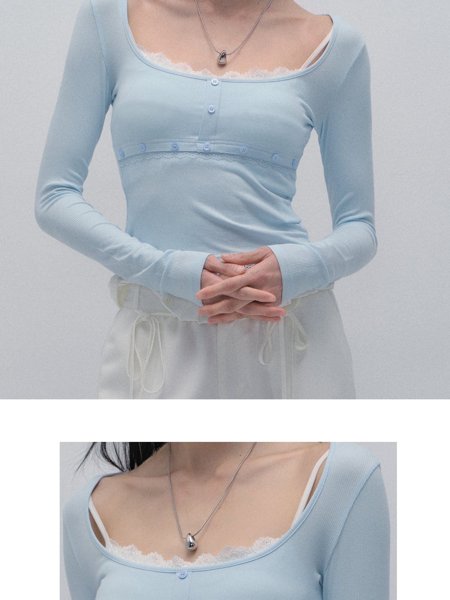 Lace-Trimmed Strapped Bandeau