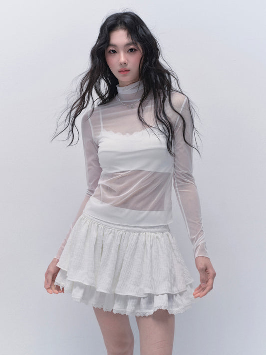 Lace-Trimmed Strapped Bandeau