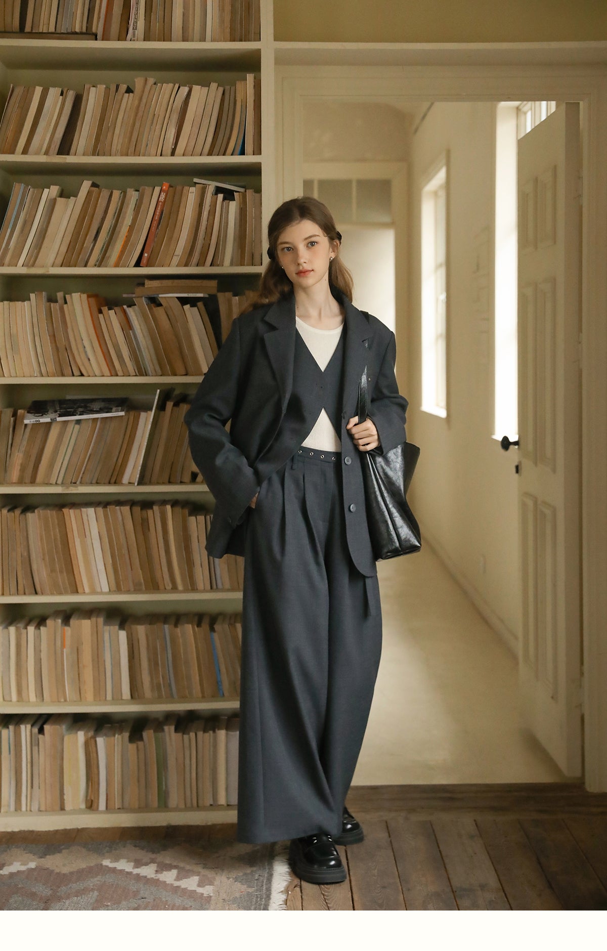 Asymmetrical Waistcoat With Back Belt Detail