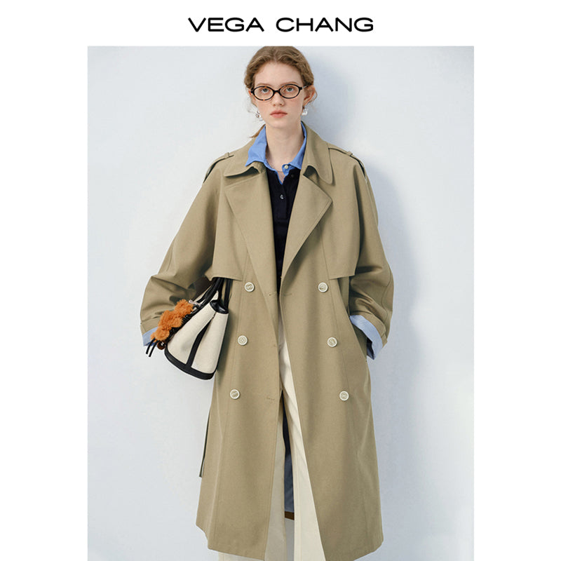 Faux Suede Anti-Static Plaid-Accented Coat