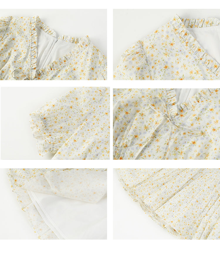 Floral Soft Gathered Cotton Dress In 2 Lengths