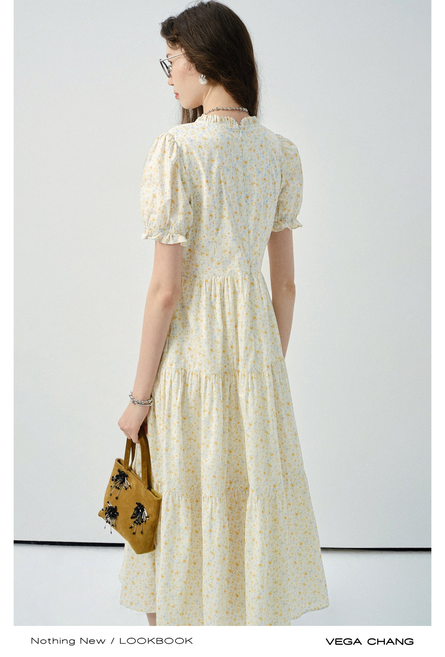 Floral Soft Gathered Cotton Dress In 2 Lengths