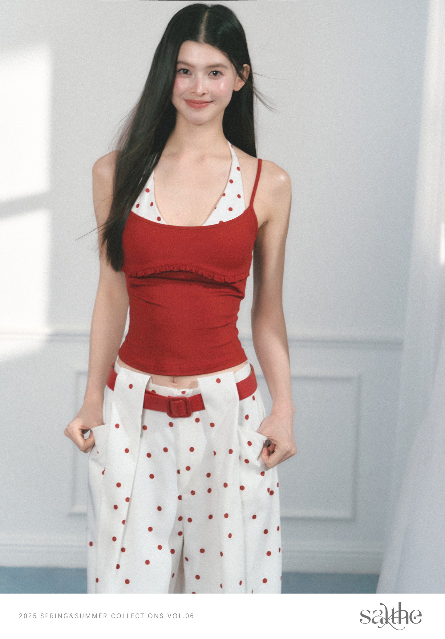 Frill Cami Top With Adjustable Straps