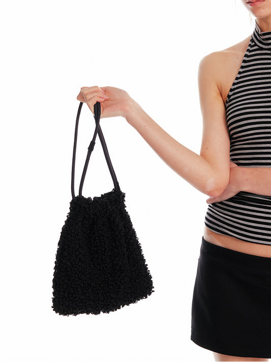 Shirring Drawstring Pouch Bag