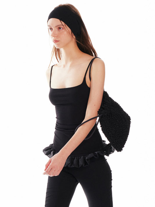 Shirring Drawstring Pouch Bag