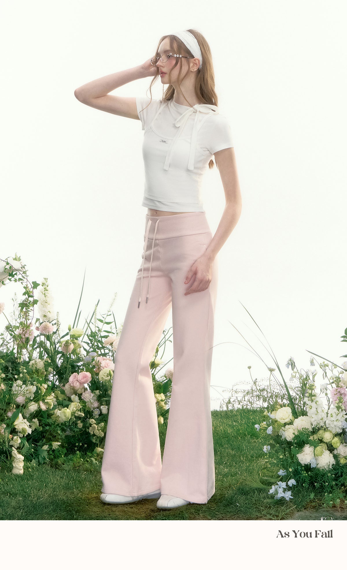 Faux Layered Mock Neck Tie Fitted Top