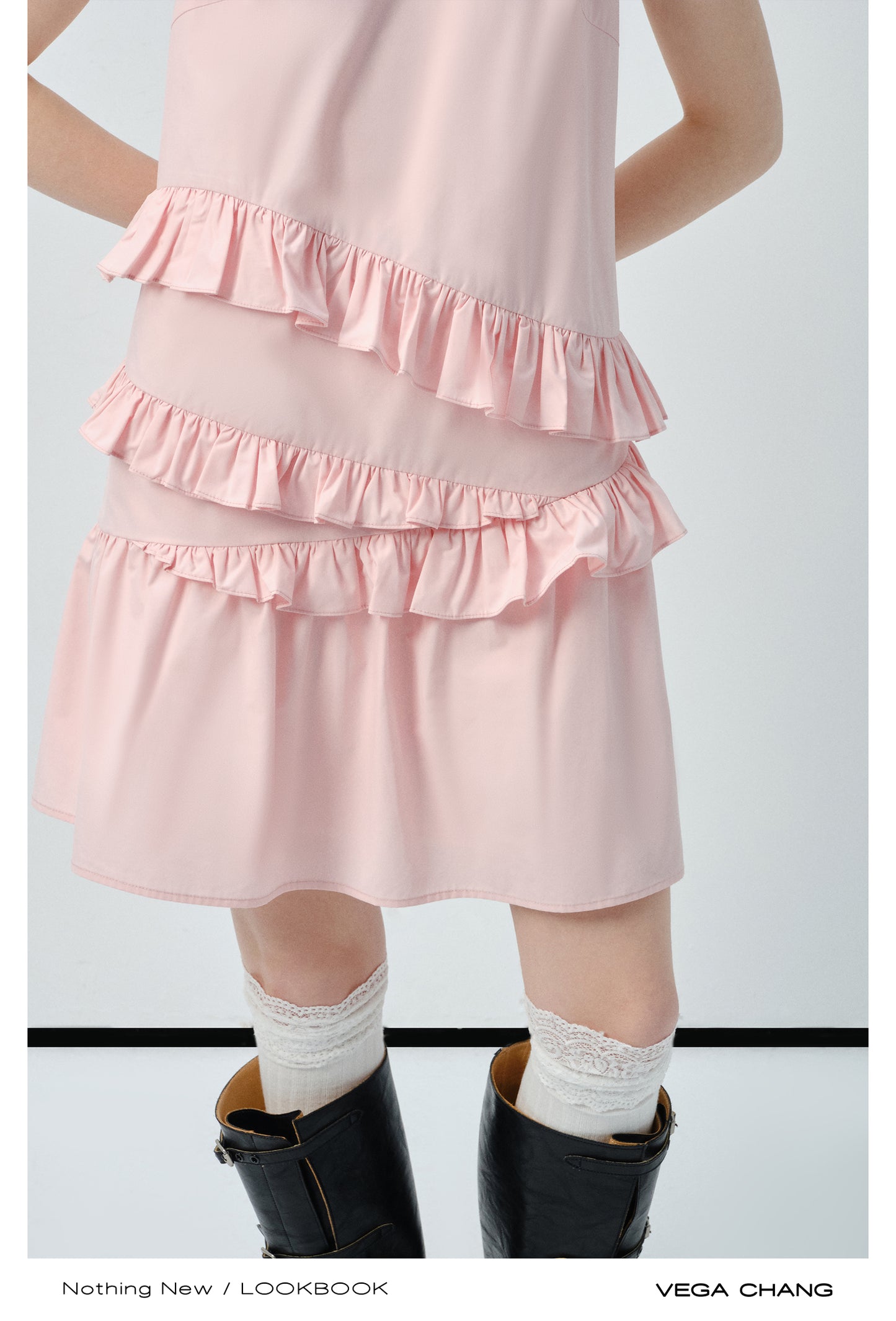 Ruffled Sleeveless Midi Dress