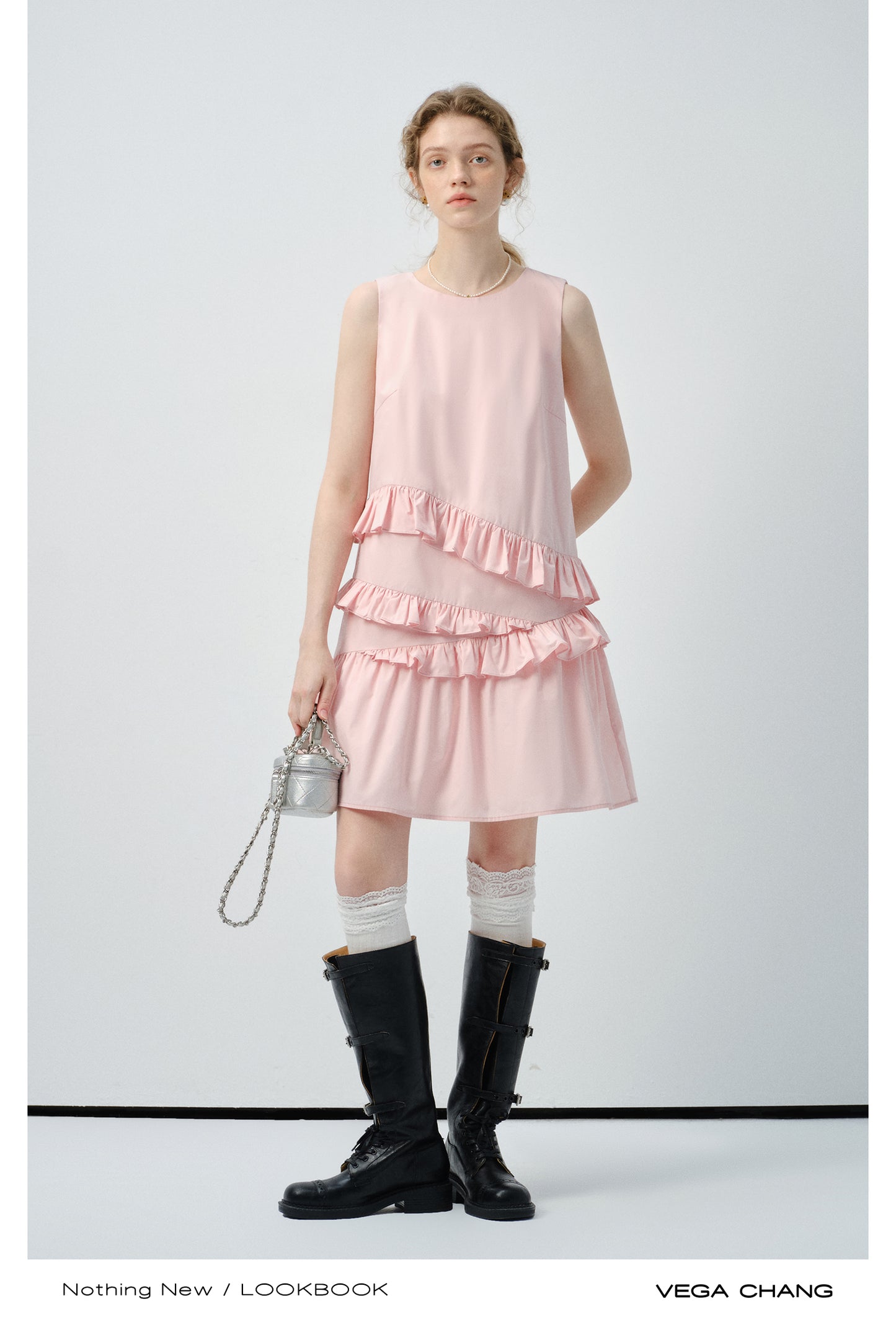 Ruffled Sleeveless Midi Dress