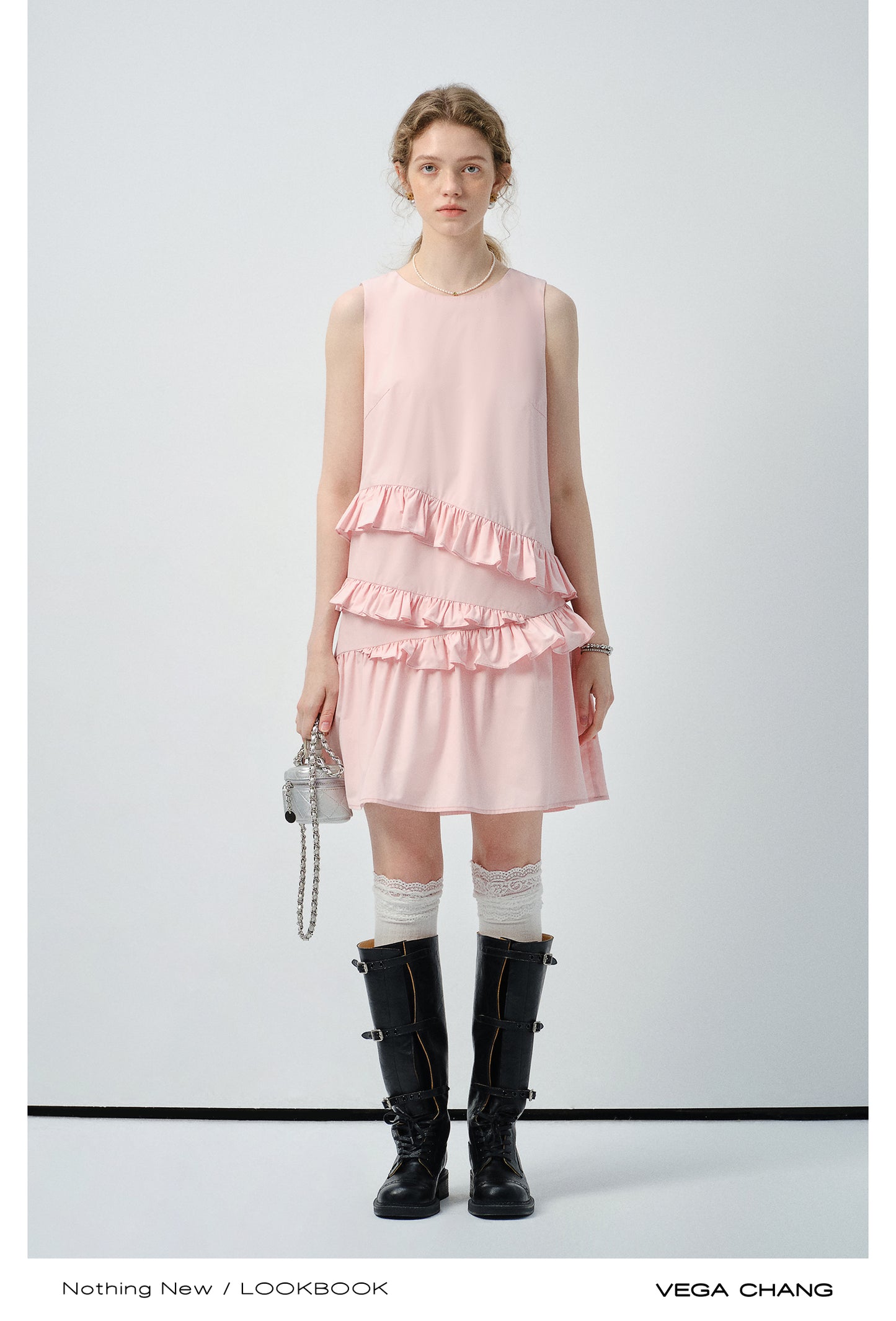 Ruffled Sleeveless Midi Dress