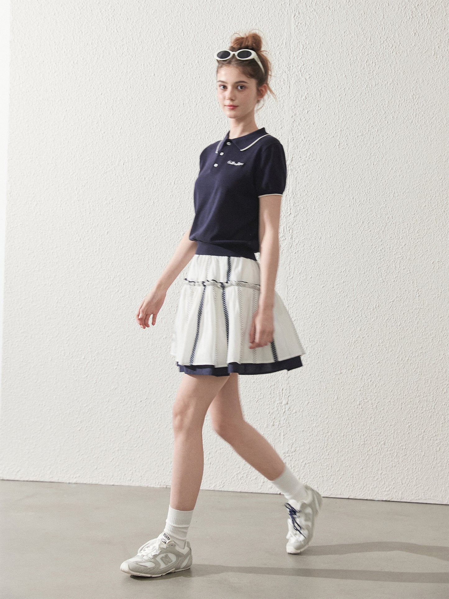 Contrast Tipped Embroidered Polo Shirt