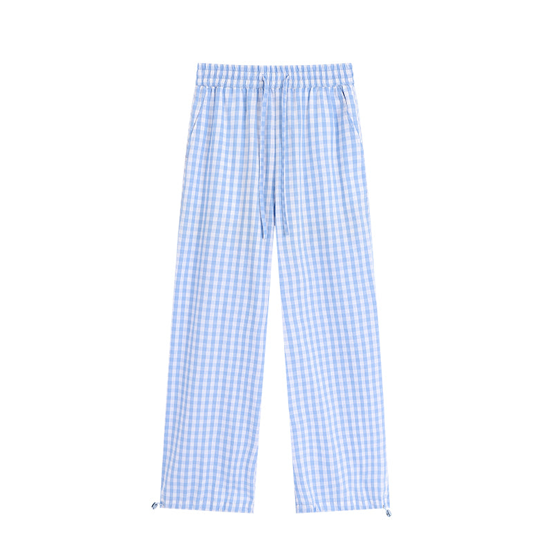 Gingham Cotton Shirt And Adjustable Pants