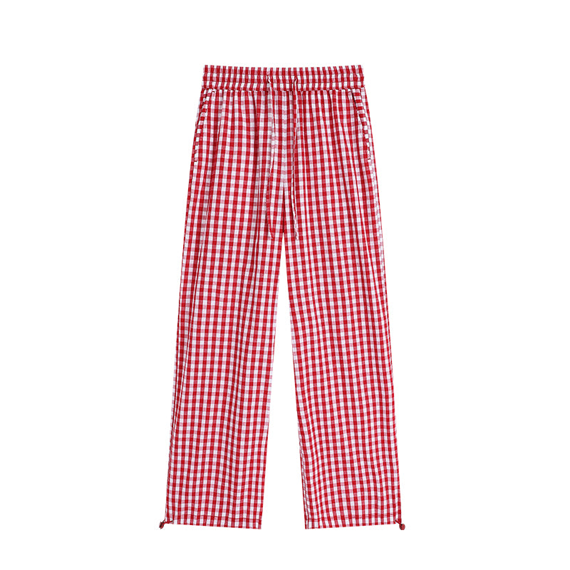 Gingham Cotton Shirt And Adjustable Pants
