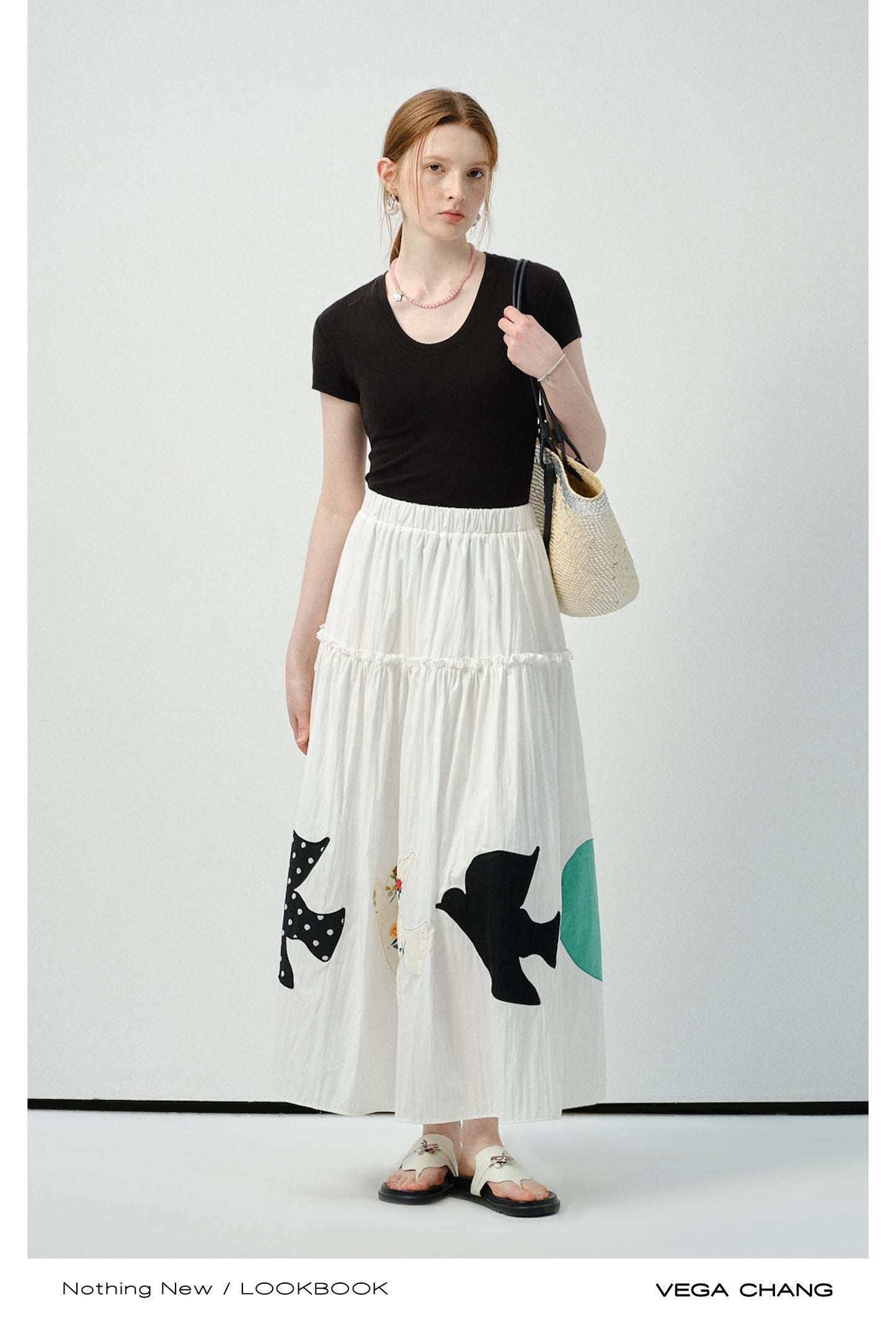 Basic Solid U-Neck Slim T-Shirt