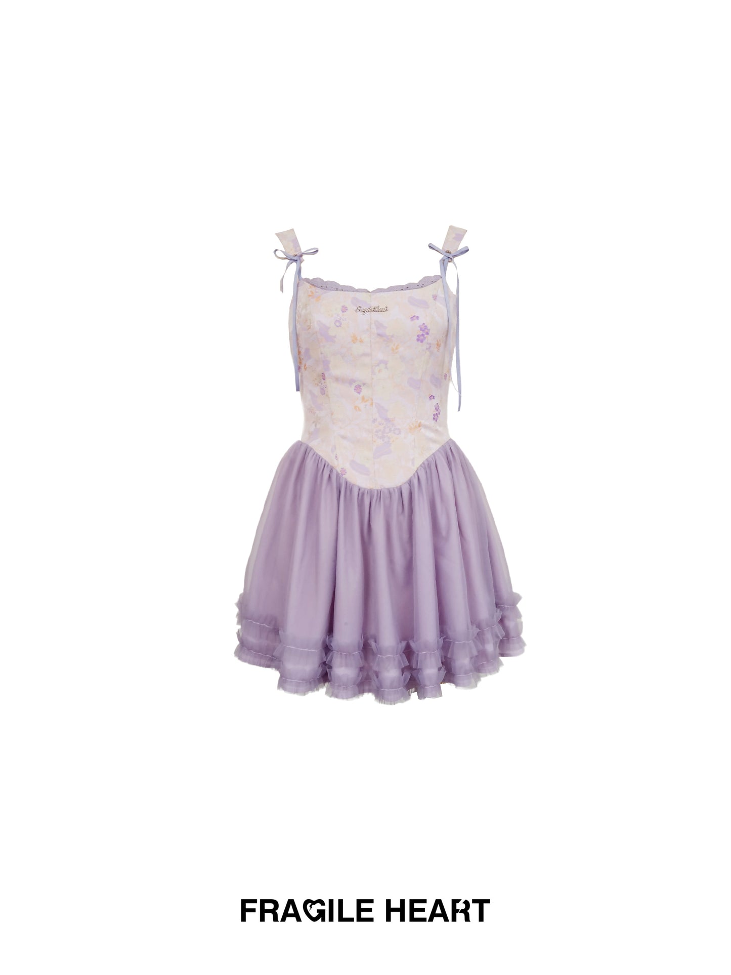 Floral Jacquard V-Waist Strappy Dress