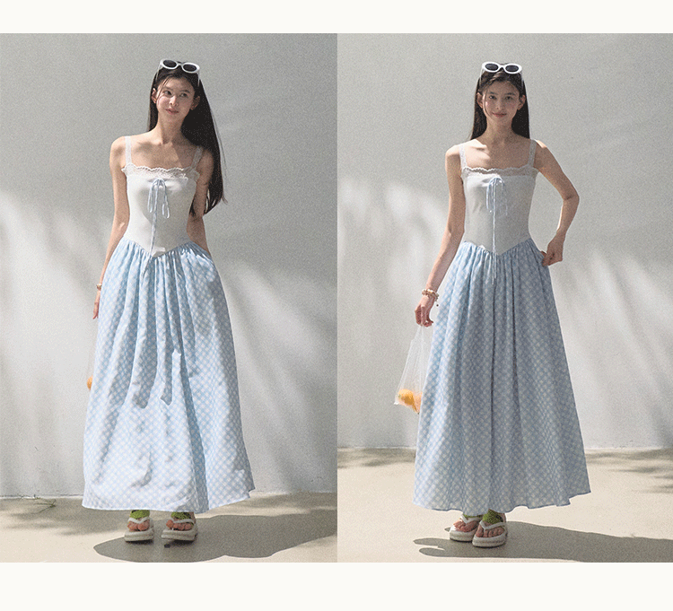 Lace Strap Dress In 2 Lengths