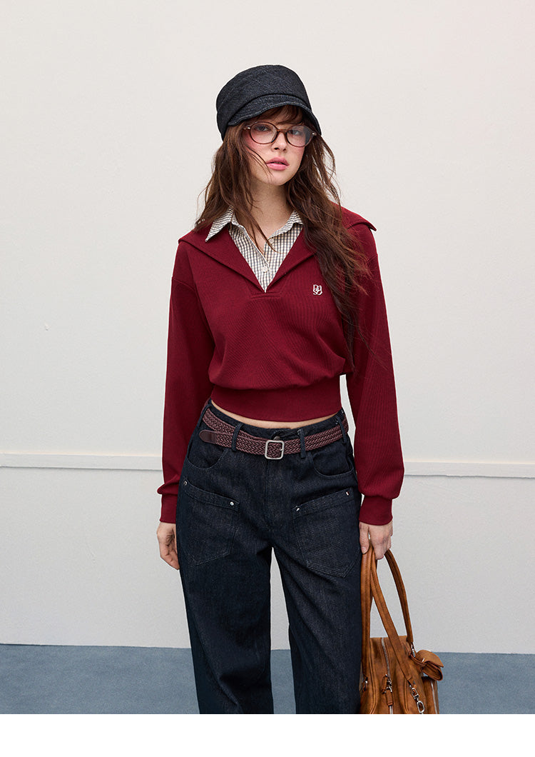 Studded Pocket Straight-Leg Jeans