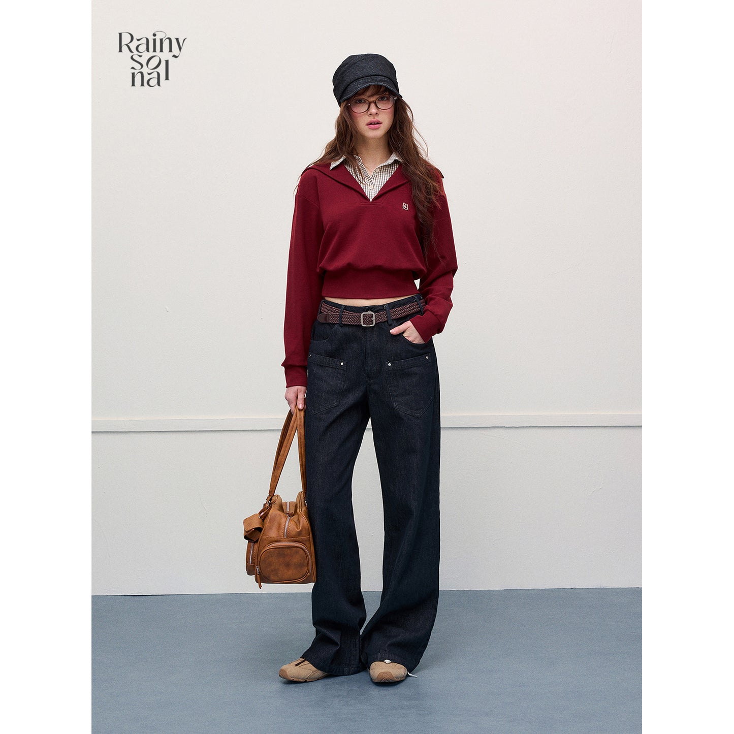 Studded Pocket Straight-Leg Jeans