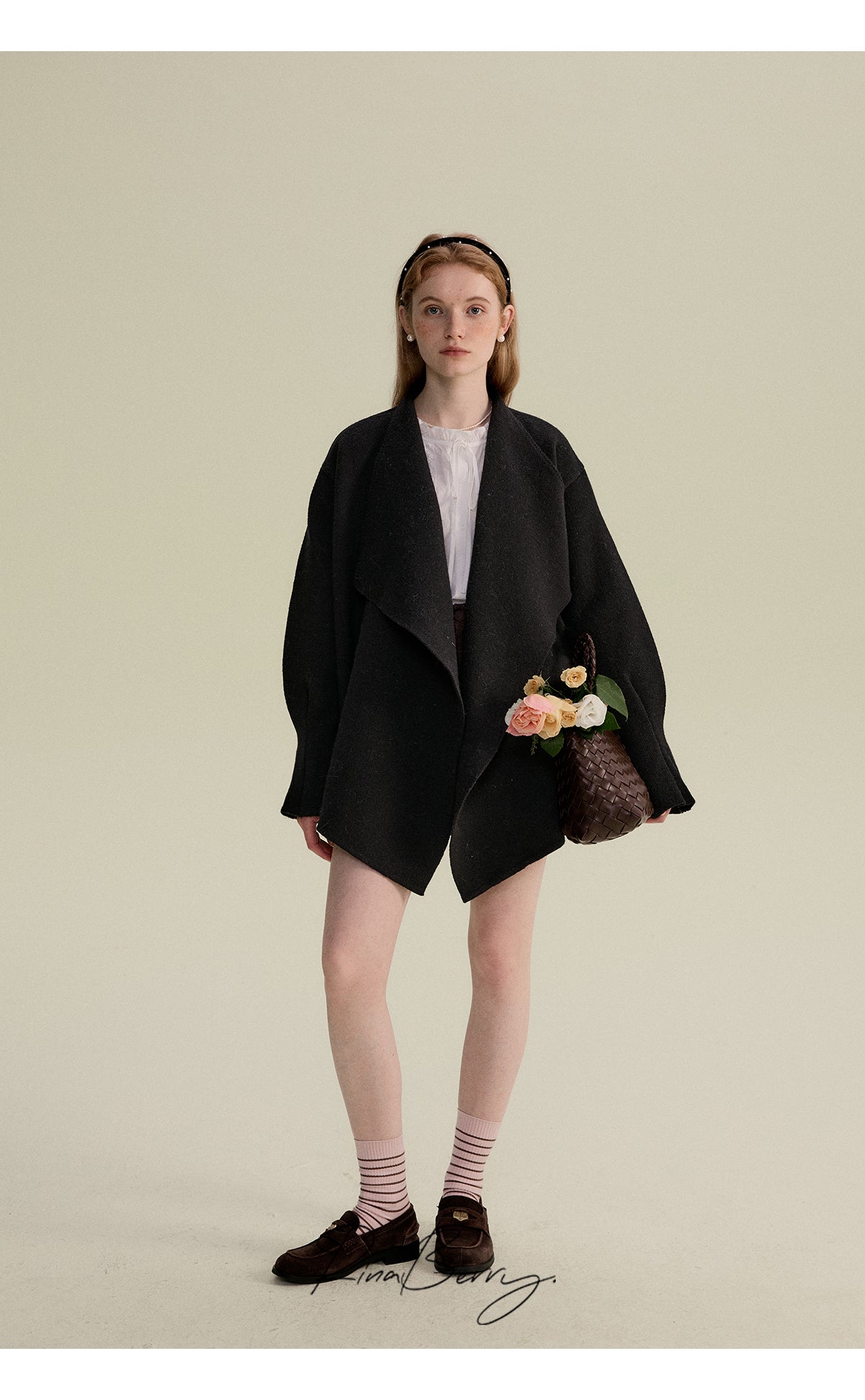 Short Coat With Large Lapels