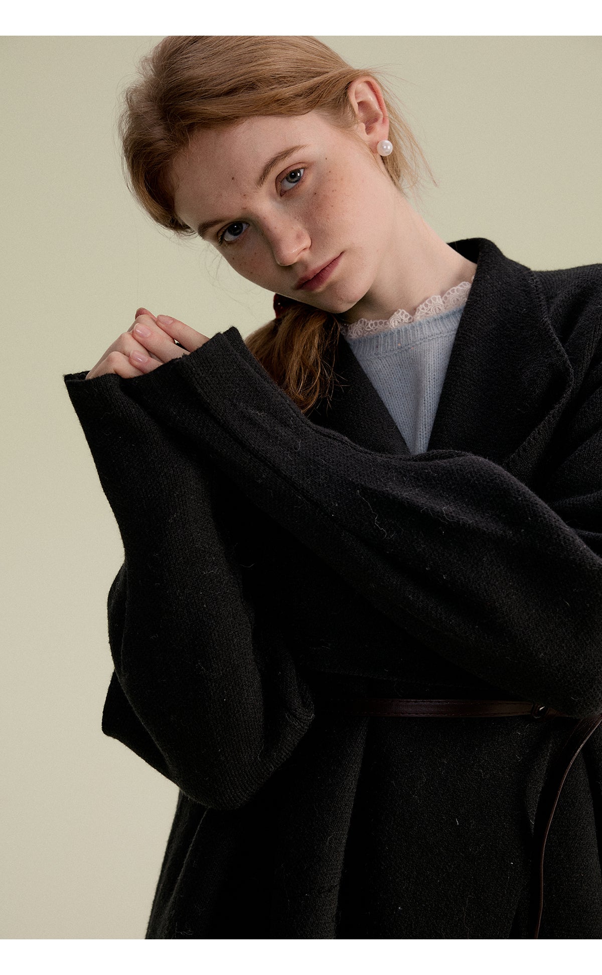 Short Coat With Large Lapels