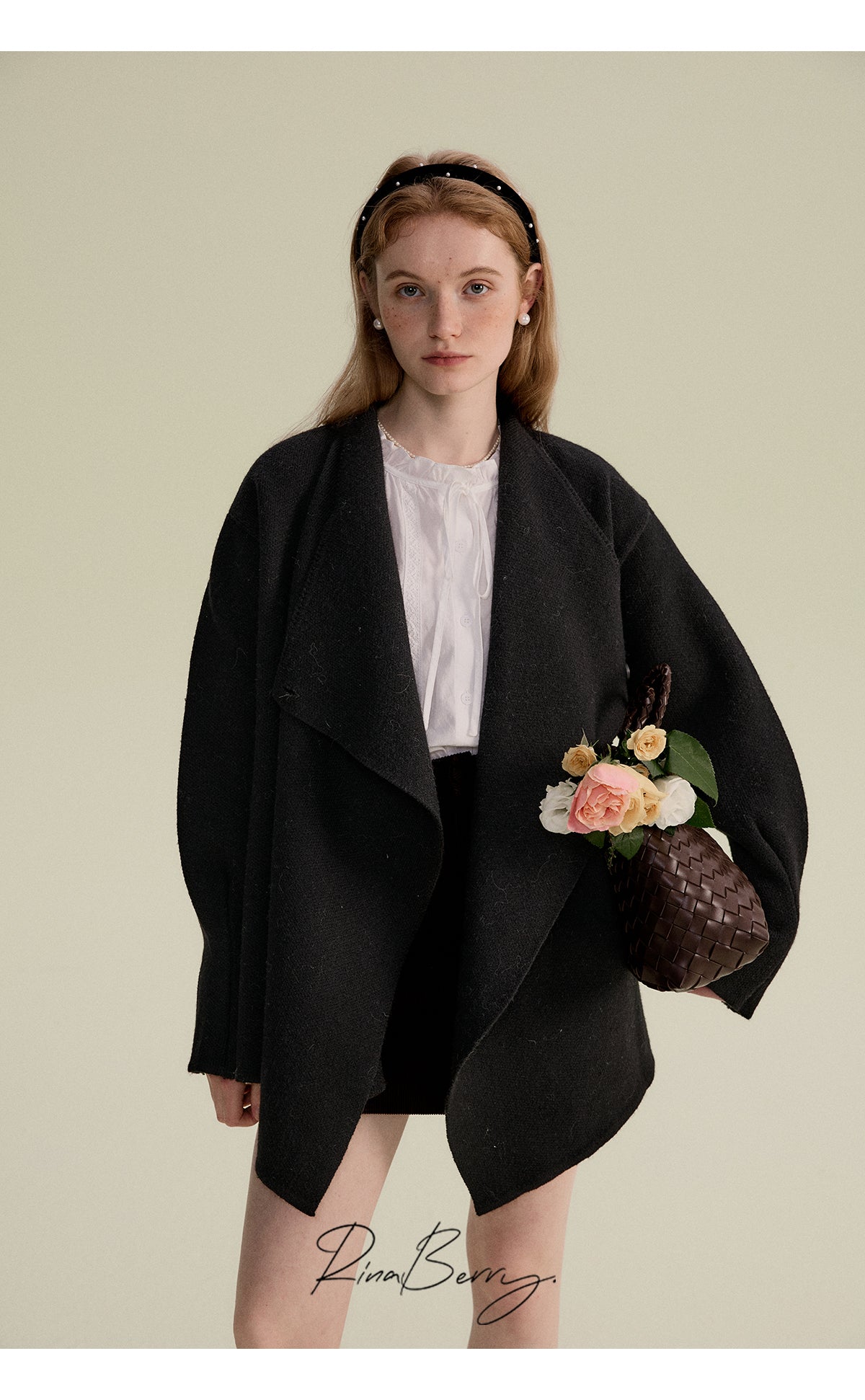 Short Coat With Large Lapels